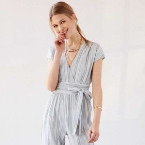 NWT Anthropologie Ecote Striped Wrap Jumpsuit